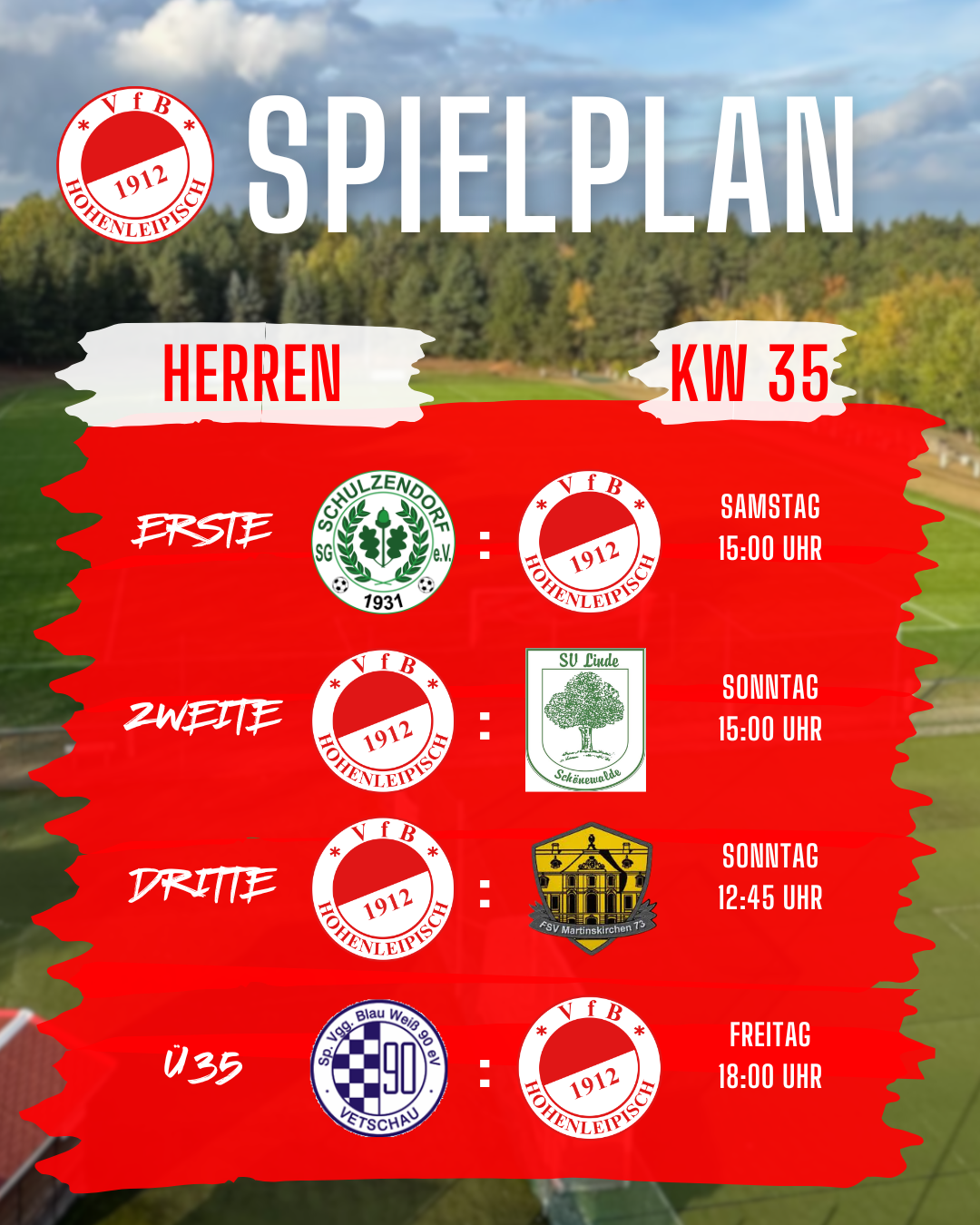 Spielplan KW35 - Männer
