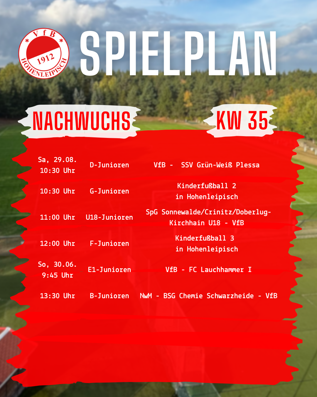 Spielplan KW25 - Nachwuchs