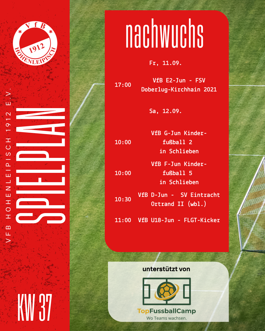 Spielplan KW37 - Nachwuchs